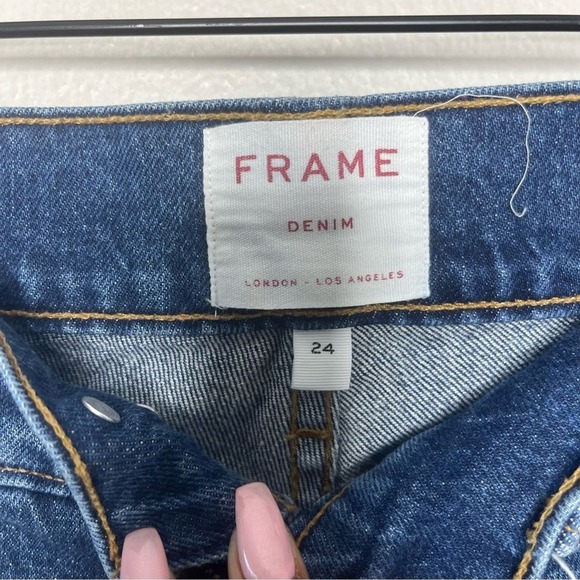 Frame‎ Women Jeans 24" Le Sylvie Slender Straight Leg Denim Wash Stretch Western - Picture 9 of 11